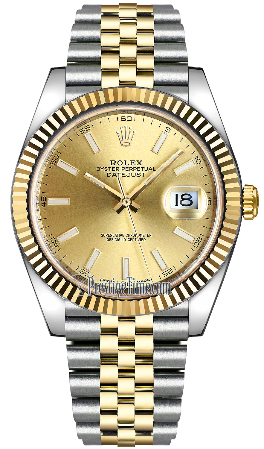 Rolex Datejust 41mm Steel and Yellow Gold 126333 - front view
