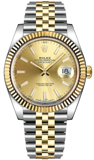 Rolex Datejust 41mm Steel and Yellow Gold 126333 - front view
