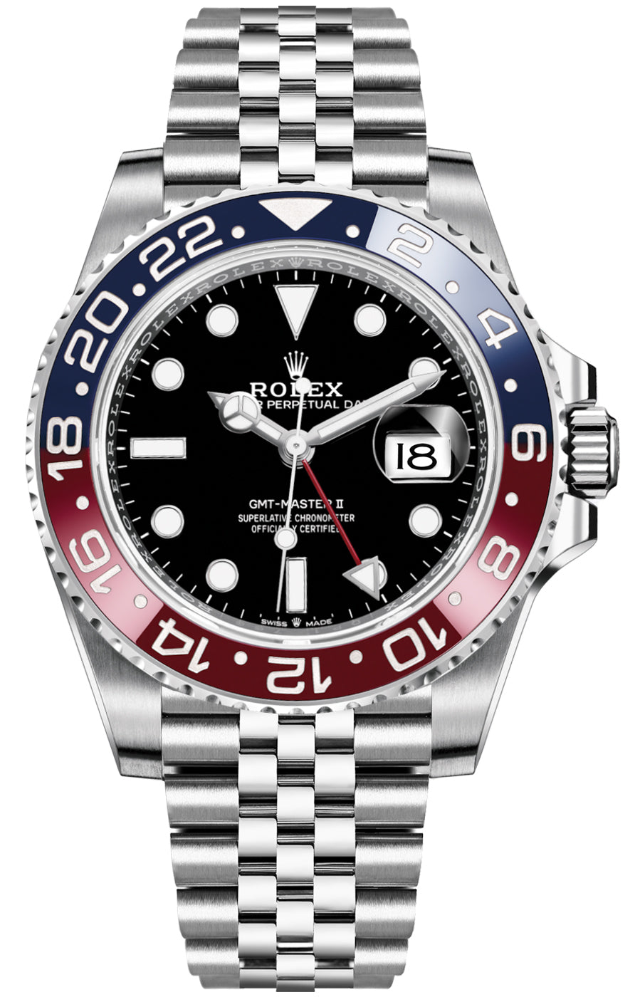Rolex GMT Master II 126710blro - front view