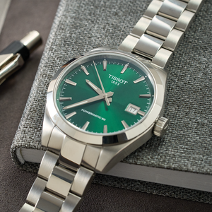 Tissot Gentleman 38mm - Green on Bracelet T1658071109100 - three-quarter view