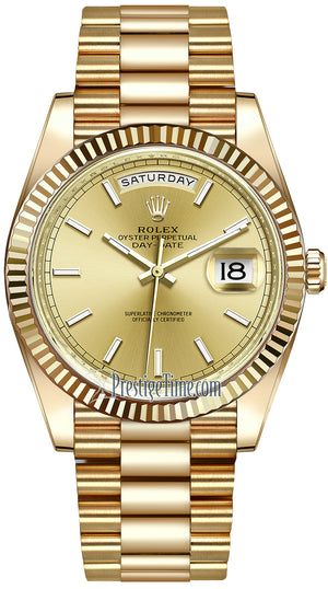 Rolex Day-Date 40mm Yellow Gold 228238 Silver Roman - alternate view 3