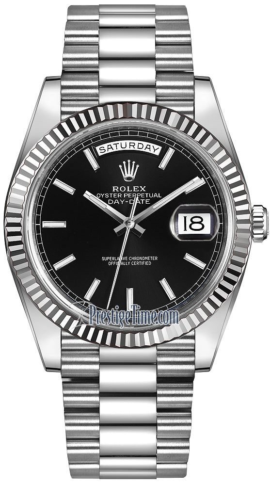 Rolex Day-Date 40mm White Gold 228239 - front view