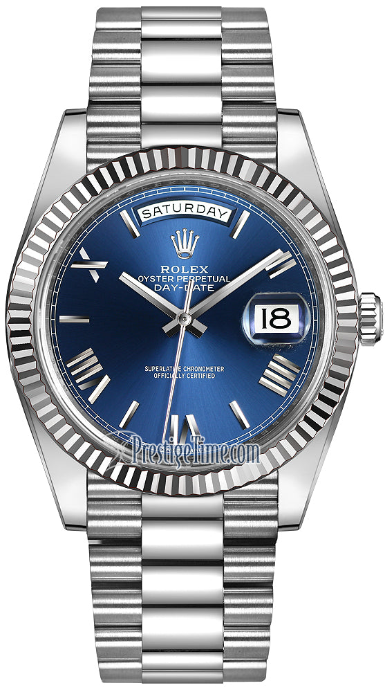 Rolex Day-Date 40mm White Gold 228239 - front view