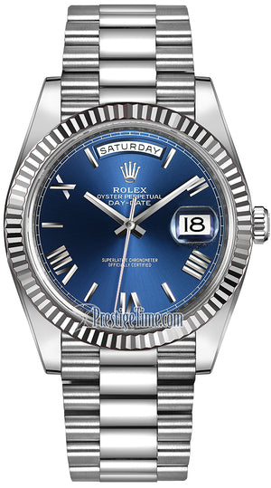 Rolex Day-Date 40mm White Gold 228239 - front view