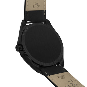 Tissot PRC 100 Solar Quartz 39mm - Black on Leather Strap T1514223605100 - caseback