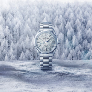 Grand Seiko Evolution 9 Spring Drive UFA HI-Ti 37mm - Blue on Bracelet SLGB003 - three-quarter view