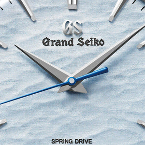 Grand Seiko "Omiwatari" Elegance Spring Drive 38.5mm - Blue on Leather Strap SBGY007 - three-quarter view