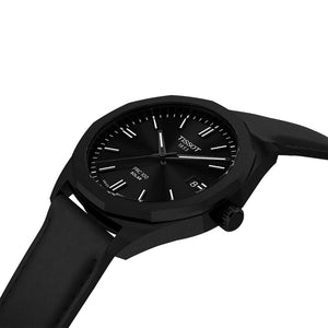 Tissot PRC 100 Solar Quartz 39mm - Black on Leather Strap T1514223605100 - case profile