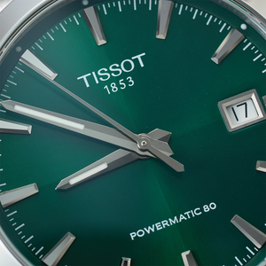 Tissot Gentleman 38mm - Green on Bracelet T1658071109100 - bracelet and clasp