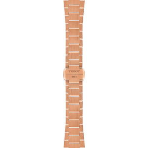 Tissot PRX Quartz PVD Coated Rose Gold w/ Diamonds 25mm - Pink on Bracelet T1370103350600 - wrist view