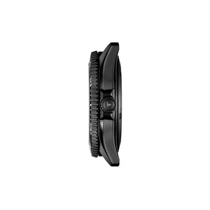Tissot Seastar 1000 Powermatic 80 Black PVD 40mm - Blue on Rubber Strap T1208073704100 - dial detail