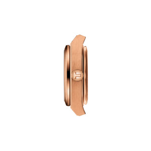 Tissot PRX Quartz PVD Coated Rose Gold w/ Diamonds 25mm - Pink on Bracelet T1370103350600 - caseback