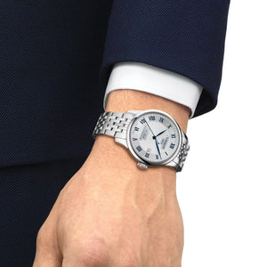 Tissot Le Locle Automatique Gent 20th Anniversary 39.3mm - Silver on Bracelet T0064071103303 - case profile