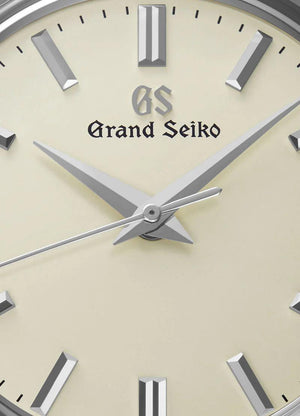 Grand Seiko Elegance Mechanical 37.3mm - Ivory on Leather Strap SBGW301 - three-quarter view