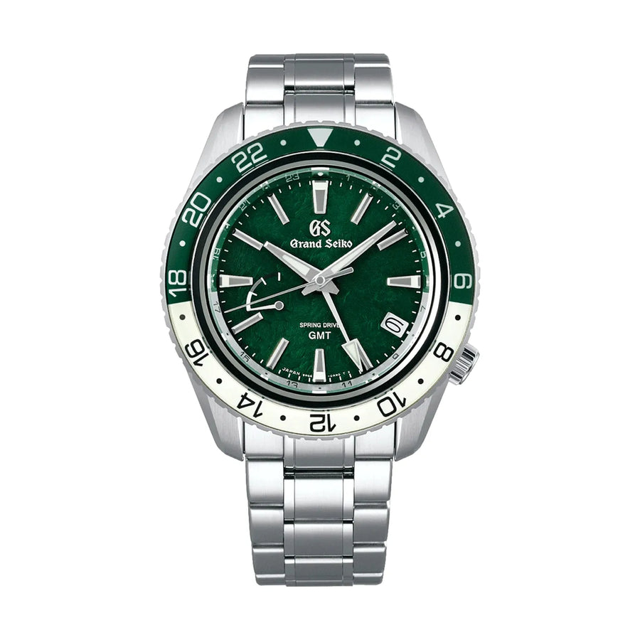 Grand Seiko "Hotaka" Sport Spring Drive 44mm - Green on Bracelet SBGE295 - front view