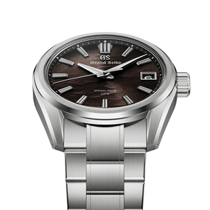 Grand Seiko E9 "Lake Suwa at Night" Spring Drive UFA Titanium 40mm - Black on Bracelet SLGB007 - dial detail