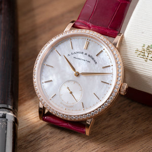 A. Lange & Söhne Saxonia Automatic watchmaking - dial detail