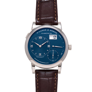 A. Lange & Söhne Lange 1 'Prussian Blue' 191.028 - three-quarter view