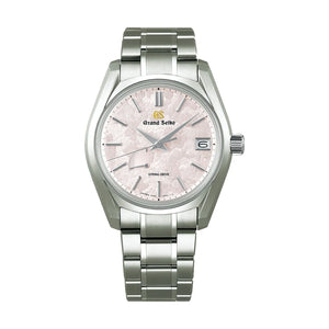 Grand Seiko "Spring Shunbun" Heritage Spring Drive 40mm - Pink on Bracelet SBGA413 - front view