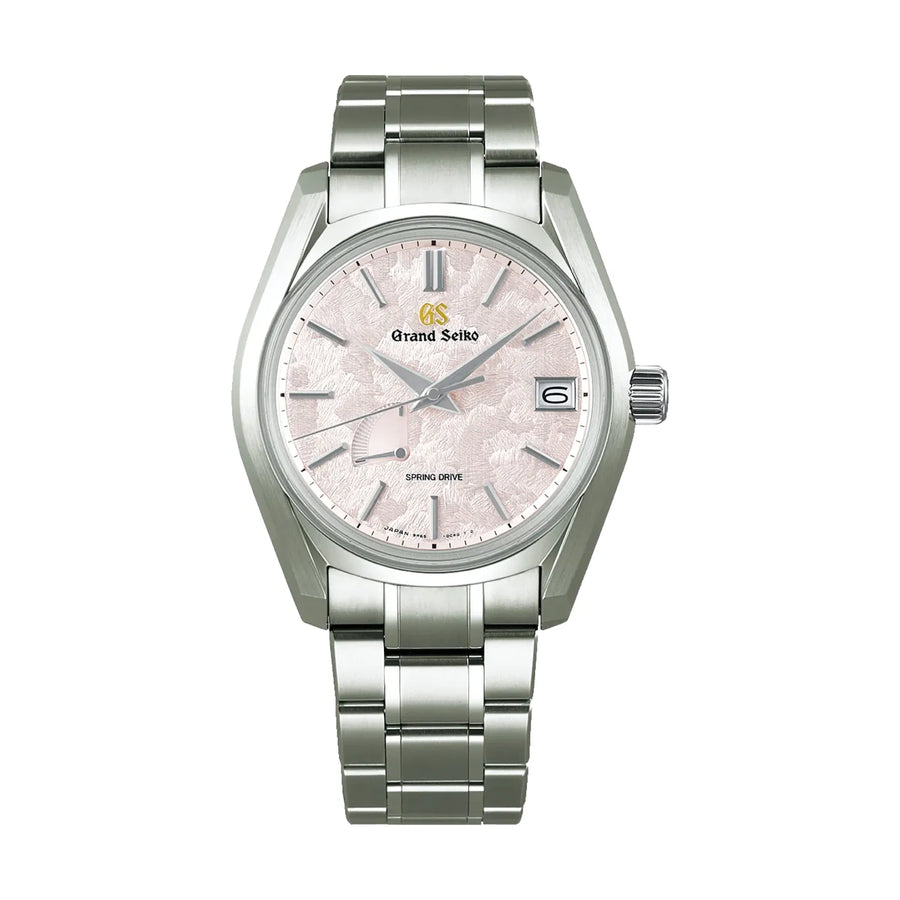 Grand Seiko "Spring Shunbun" Heritage Spring Drive 40mm - Pink on Bracelet SBGA413 - front view
