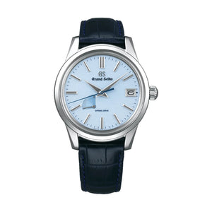 Grand Seiko "Skyflake" Elegance Spring Drive 40.2mm - Blue on Leather Strap SBGA407 - front view