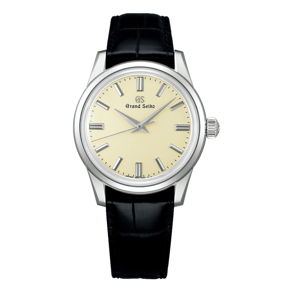 Grand Seiko Elegance Mechanical 37.3mm - Ivory on Leather Strap SBGW301 - front view