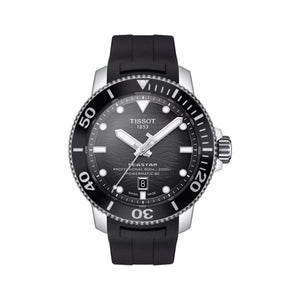 Tissot Seastar 2000 Professional Powermatic 80 46mm - Black on Rubber Strap T120.607.17.441.00 - front view