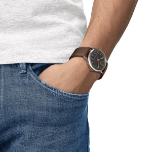 Tissot Heritage 1938 COSC Anthracite 39mm - Anthracite on Leather Strap T1424641606200 - case profile