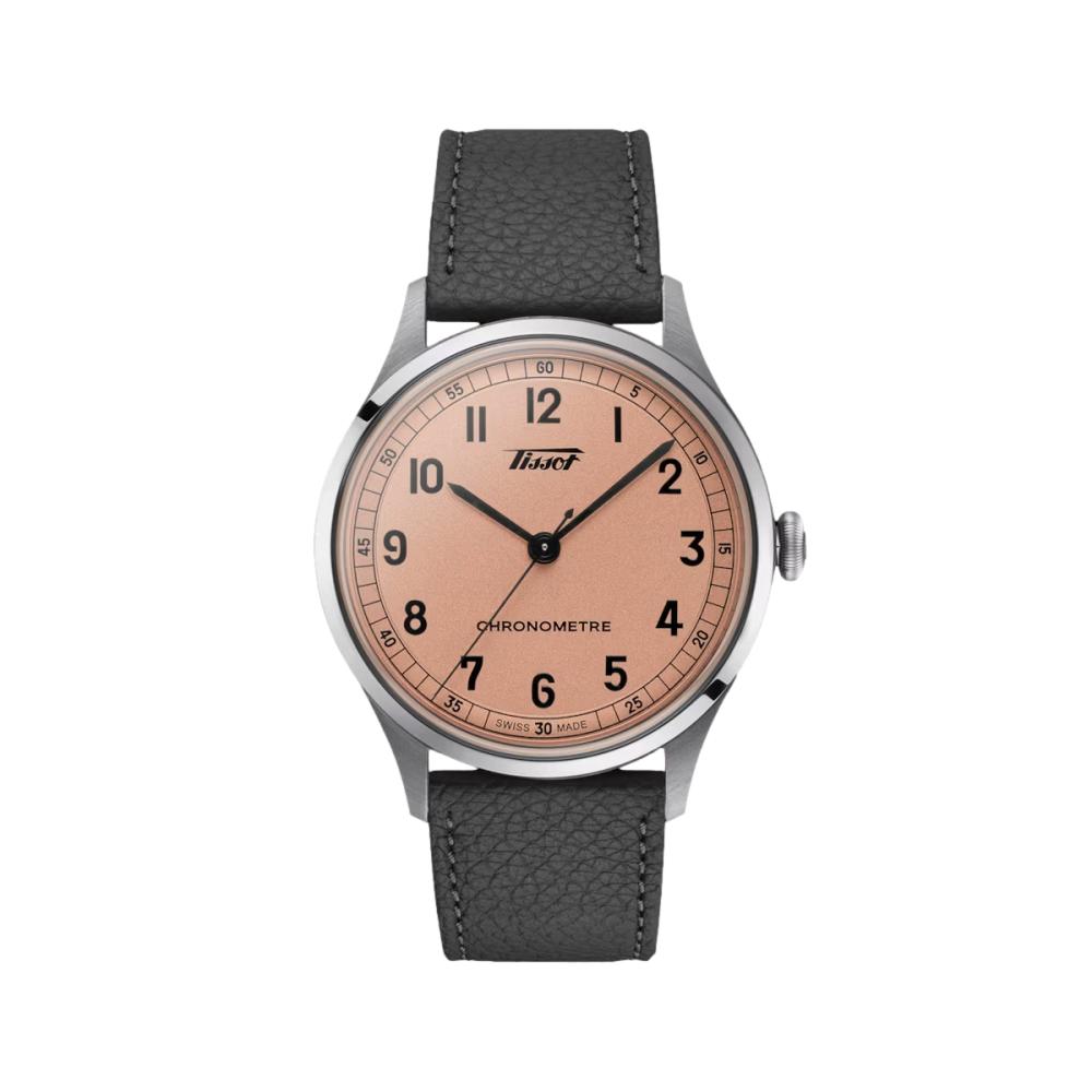 Tissot Heritage 1938 COSC 39mm - Salmon on Leather Strap T1424641633200 - front view