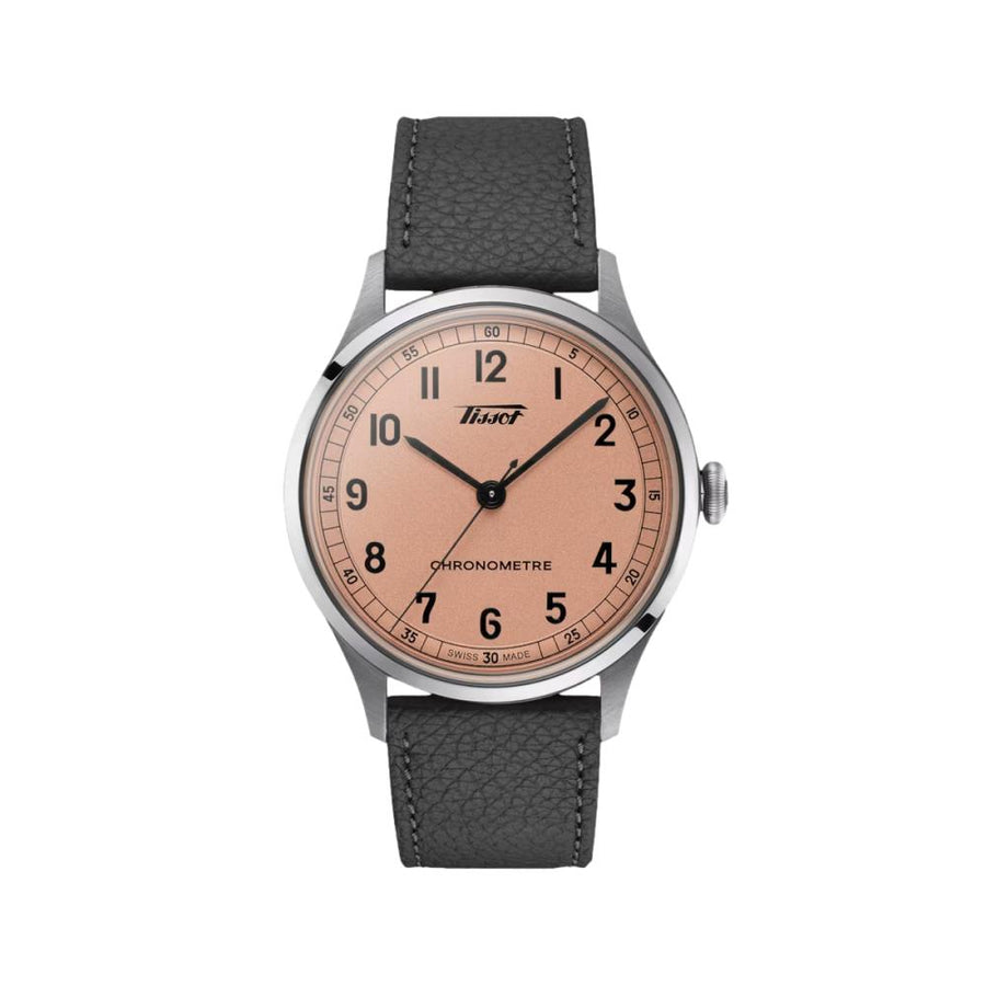 Tissot Heritage 1938 COSC 39mm - Salmon on Leather Strap T1424641633200 - front view