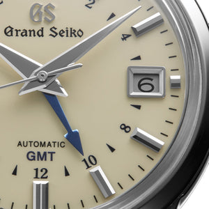 Grand Seiko Elegance Mechanical GMT 39.5mm - Ivory on Leather Strap SBGM221 - bracelet and clasp