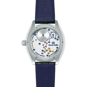 Grand Seiko "Omiwatari" Elegance Spring Drive 38.5mm - Blue on Leather Strap SBGY007 - case profile