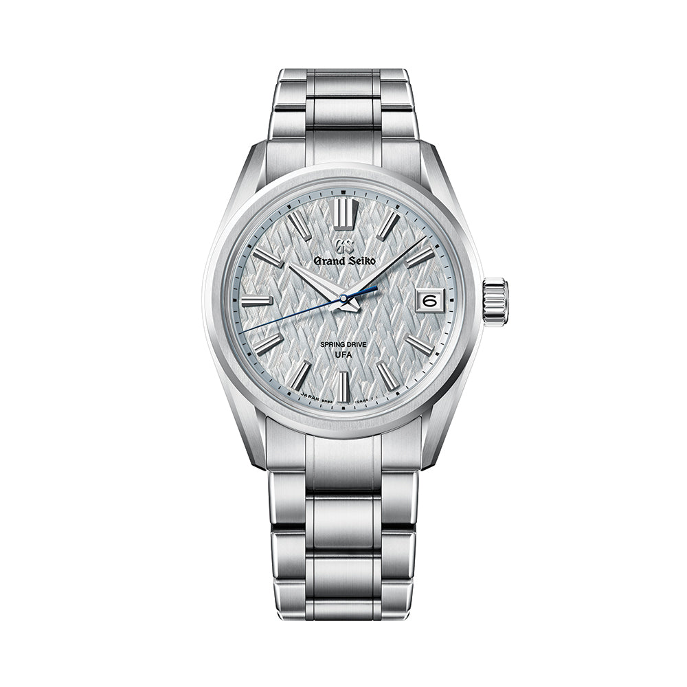 Grand Seiko Evolution 9 Spring Drive UFA HI-Ti 37mm - Blue on Bracelet SLGB003 - front view