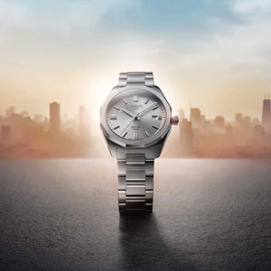 Tissot PRC 100 Solar Quartz 39mm - Silver on Bracelet T1514221103100 - three-quarter view