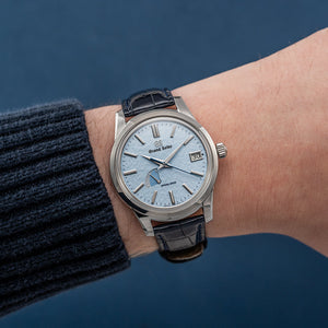 Grand Seiko "Skyflake" Elegance Spring Drive 40.2mm - Blue on Leather Strap SBGA407 - caseback