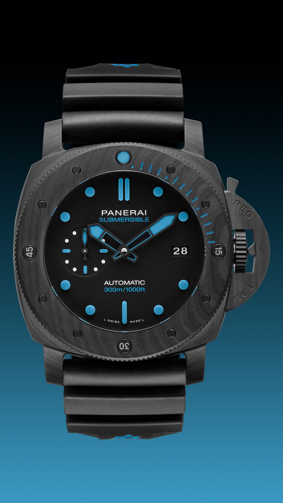 Panerai Submersible 47mm pam02616 - three-quarter view
