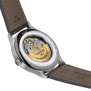 Tissot Men's HERITAGE 1938 Grey Leather Chronometer Watch T142.464.16.332.00 - case profile
