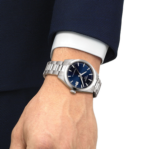 Tissot Gentleman 38mm - Blue on Bracelet T1658071104100 - case profile